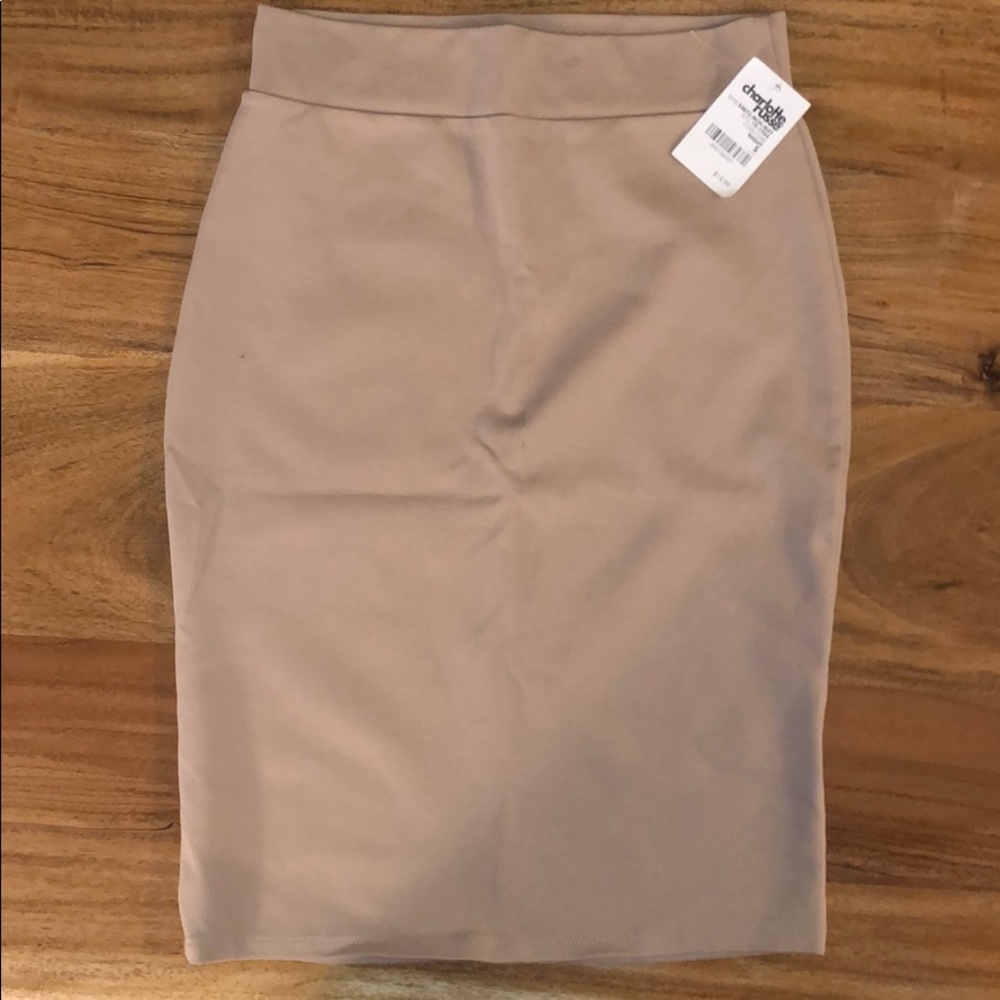 Tan (nude) pencil skirt
